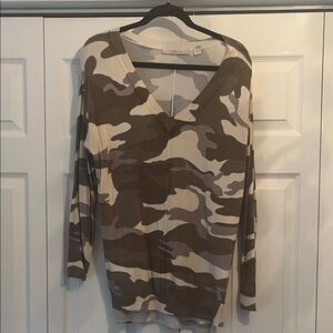 Boston Proper Camouflage V-Neck Tunic
